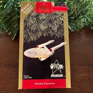 Hallmark 1991 Starship Enterprise, Star Trek Ornament - RARE